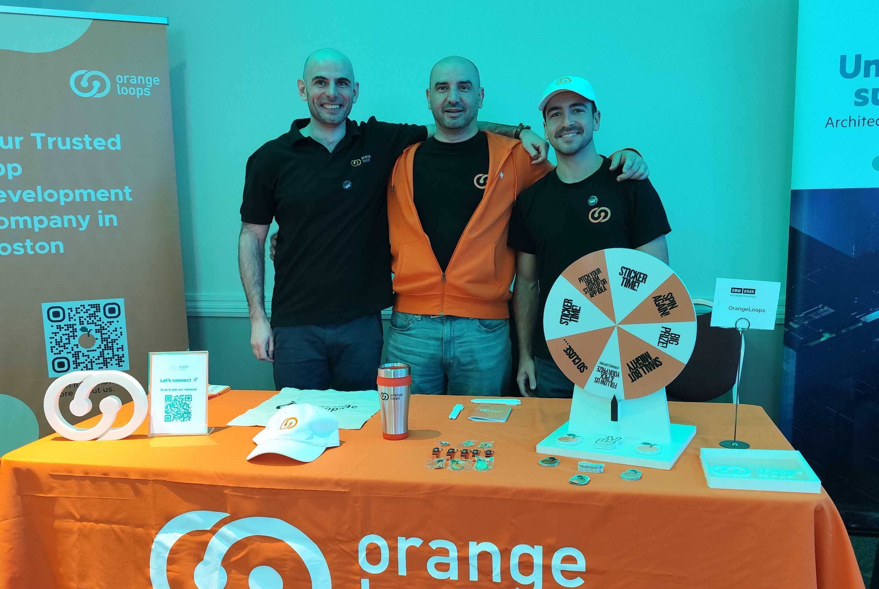 OrangeLoops team participating in Boston tech event